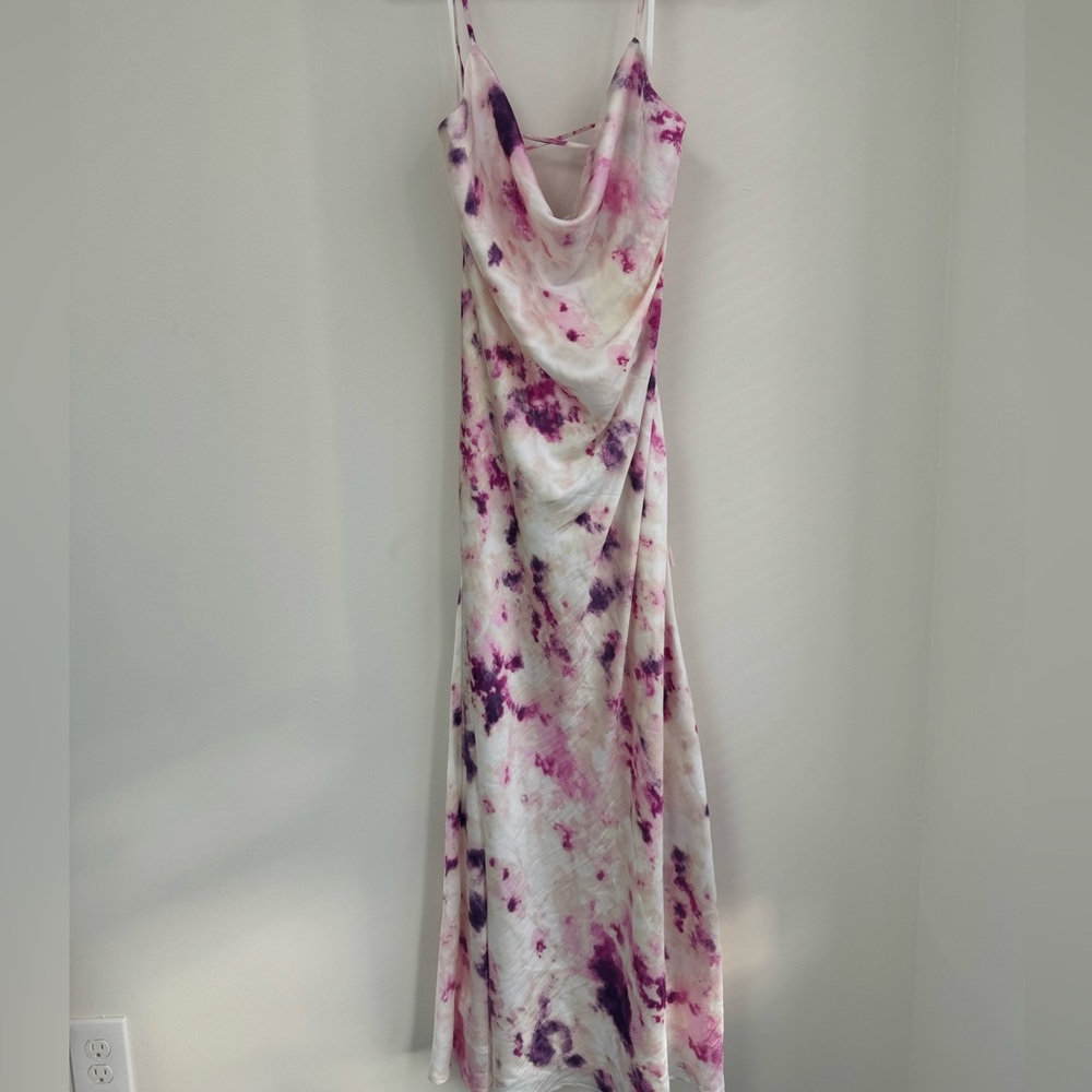 BARDOT PINK AND PURPLE CRISS CROSS BACK DRESS NEVER WORN NEW WITH TAGS